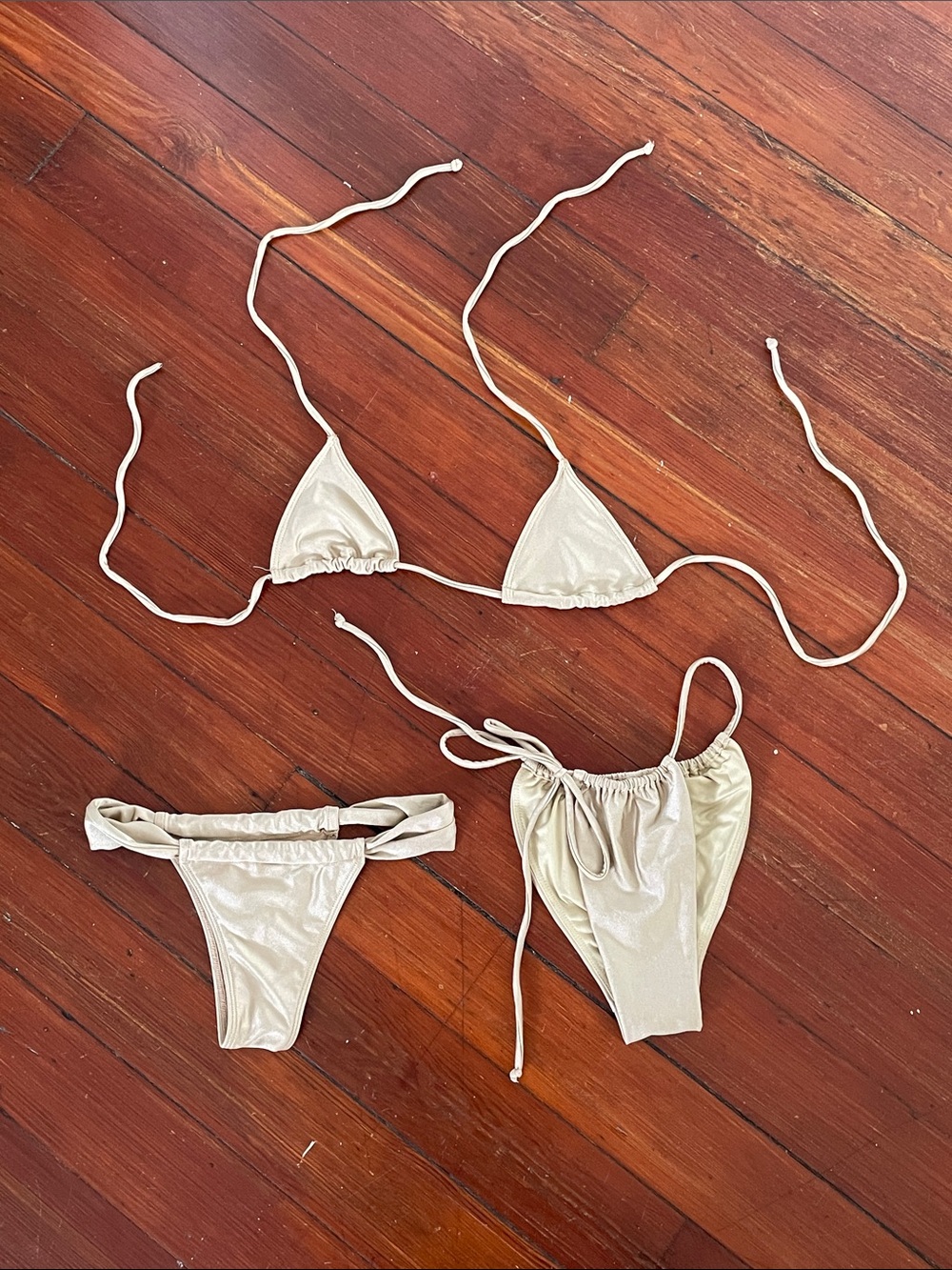 Los Angeles Apparel 3 piece bikini in Mica XS